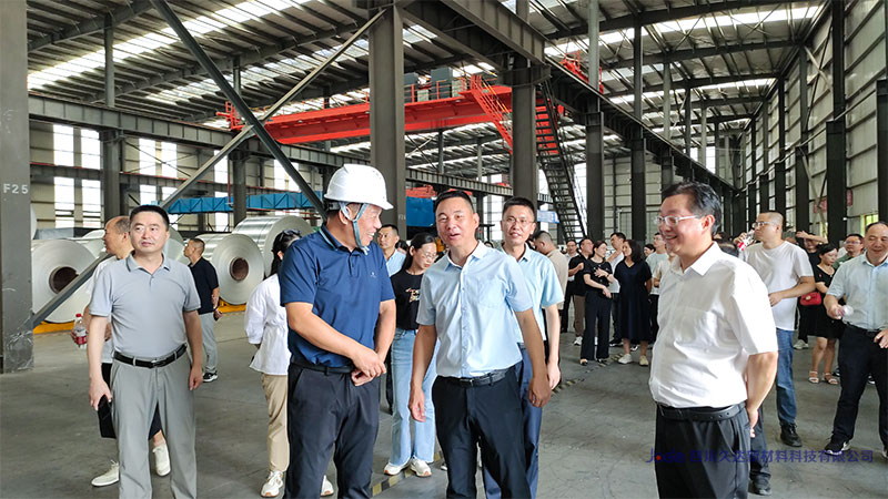 廣元市利州區(qū)政協(xié)主席李映文率隊考察久達新材，推動綠色鋁都建設